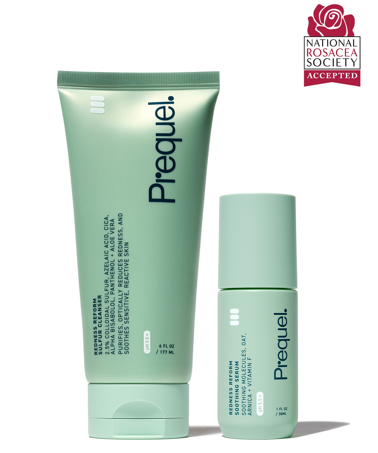 Redness Reform Sulfur Cleanser and
Redness Reform Soothing Serum – Accepted by the National Rosacea Society
