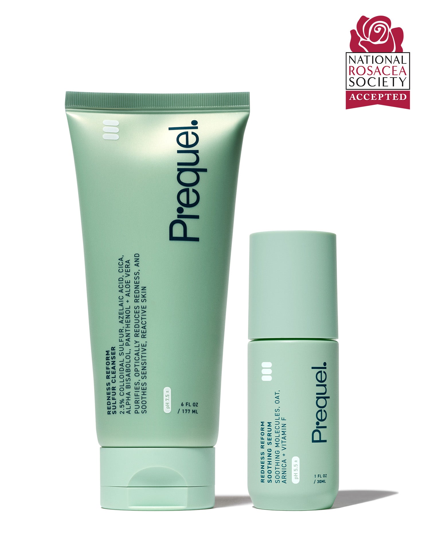 Redness Reform Sulfur Cleanser and
Redness Reform Soothing Serum – Accepted by the National Rosacea Society