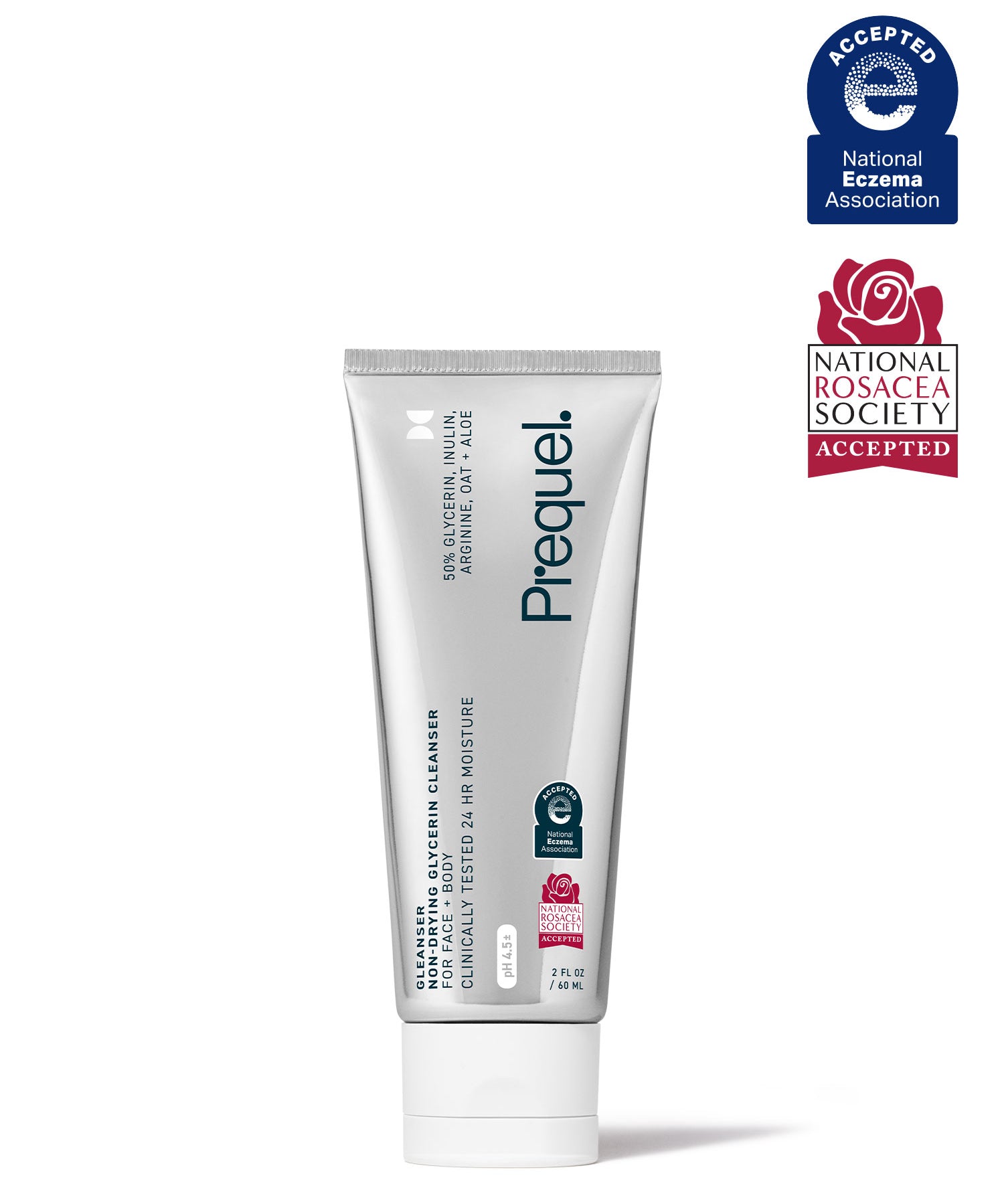 Travel Size Gleanser Glycerin Cleanser, - Accepted by the National Eczema Association and National Rosacea Society