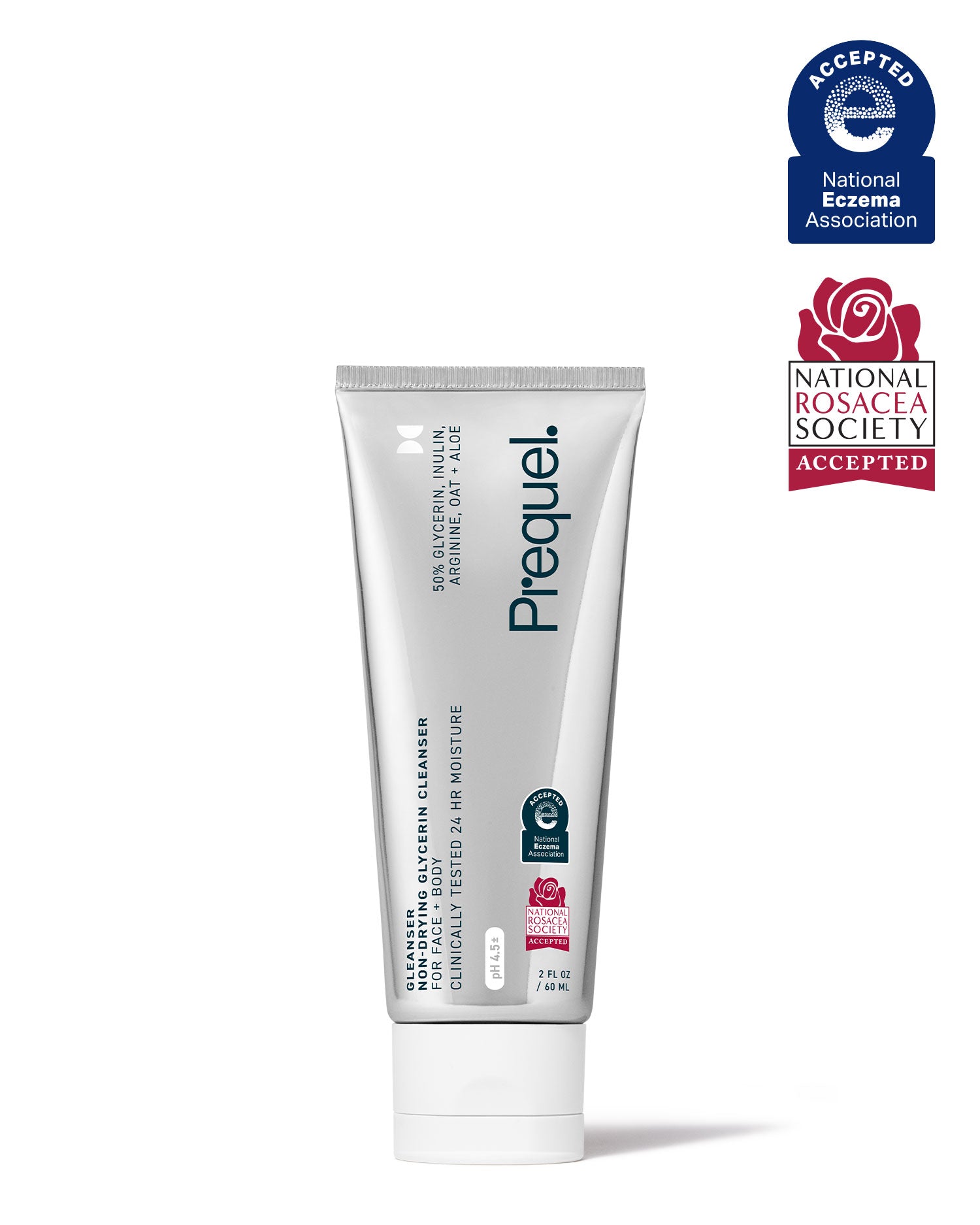 Travel Size Gleanser Glycerin Cleanser, - Accepted by the National Eczema Association and National Rosacea Society