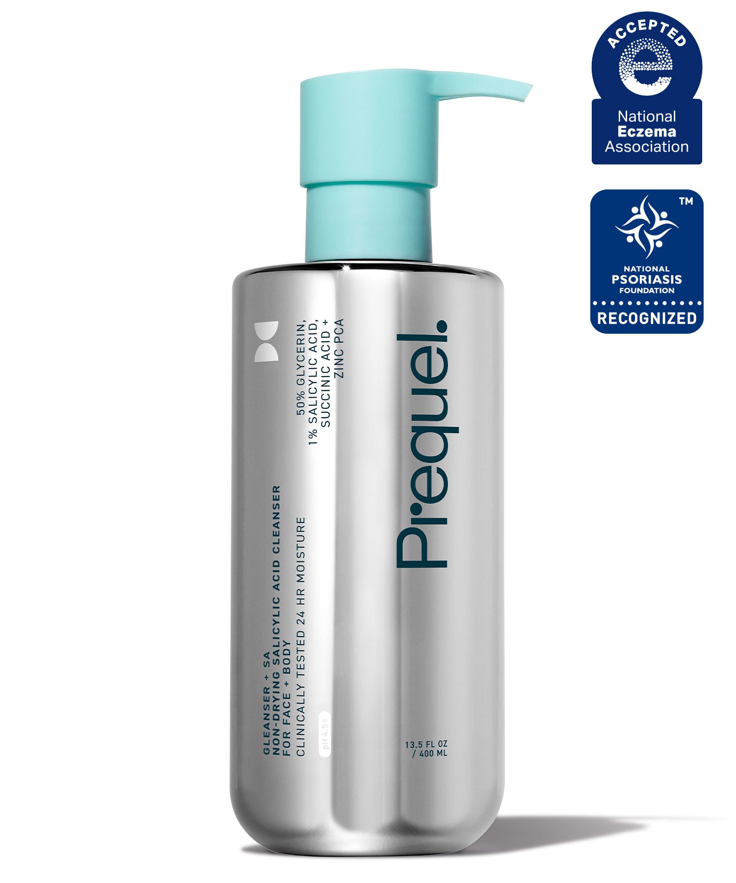 glycerin and salicylic acid cleanser – Accepted by the National Eczema Association and National Psoriasis Foundation