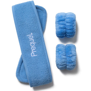 skincare headband and wristbands