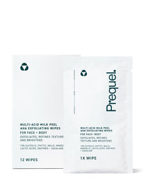 multi acid milk peel aha exfoliating  wipes