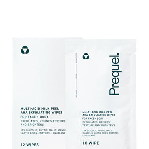 multi acid milk peel aha exfoliating  wipes