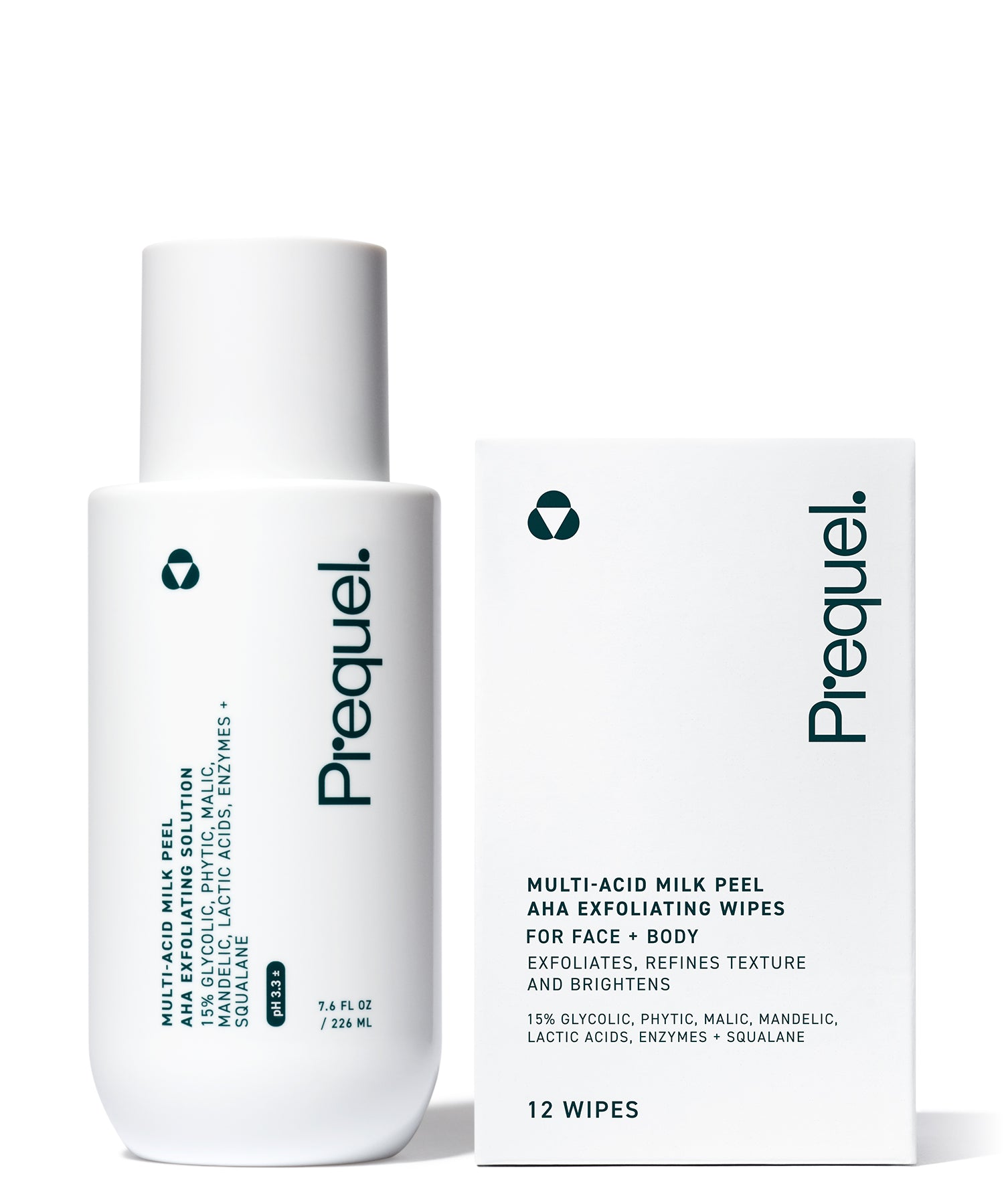 multi acid milk peel aha exfoliating solution and wipes