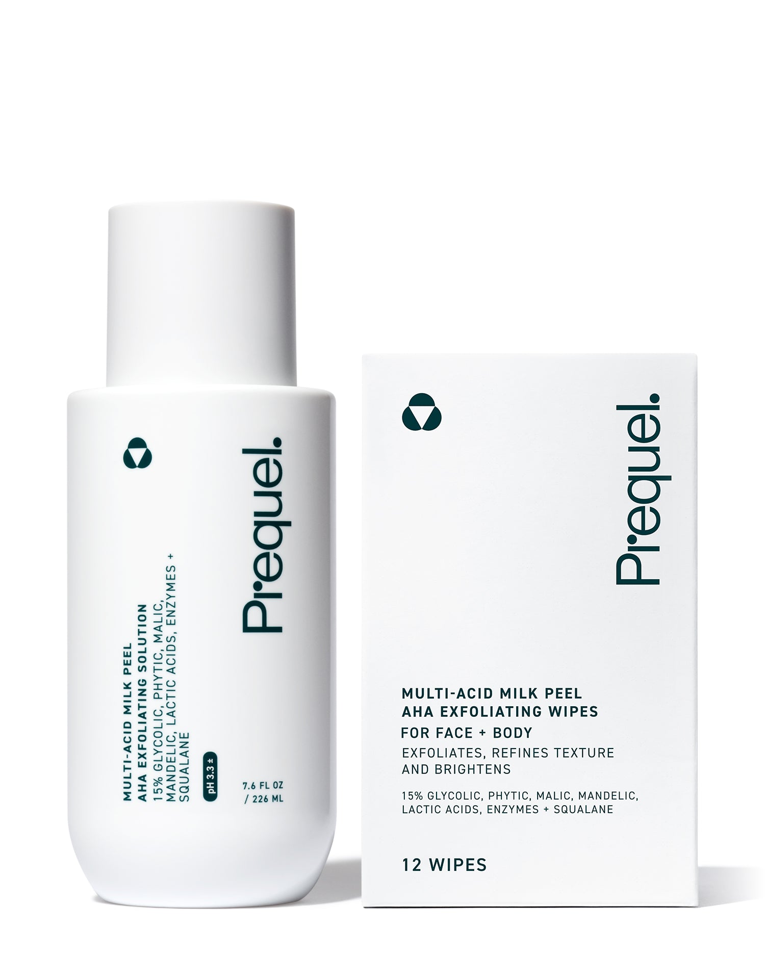 multi acid milk peel aha exfoliating solution and wipes